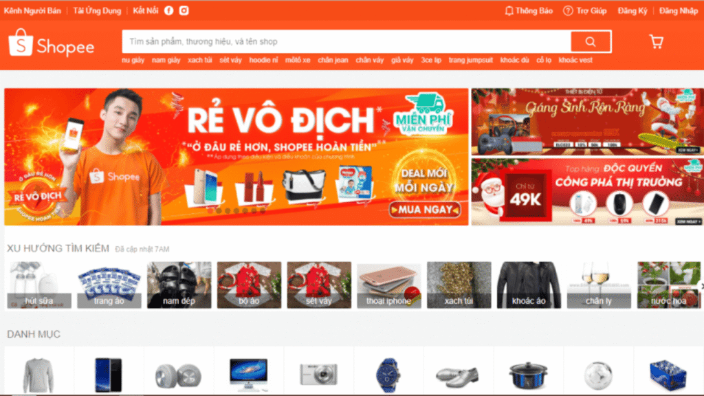 Website của Shoppee