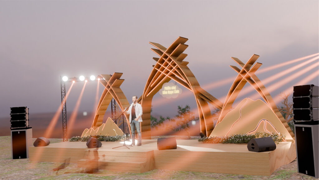 Sân khấu 3D góc nghiêng